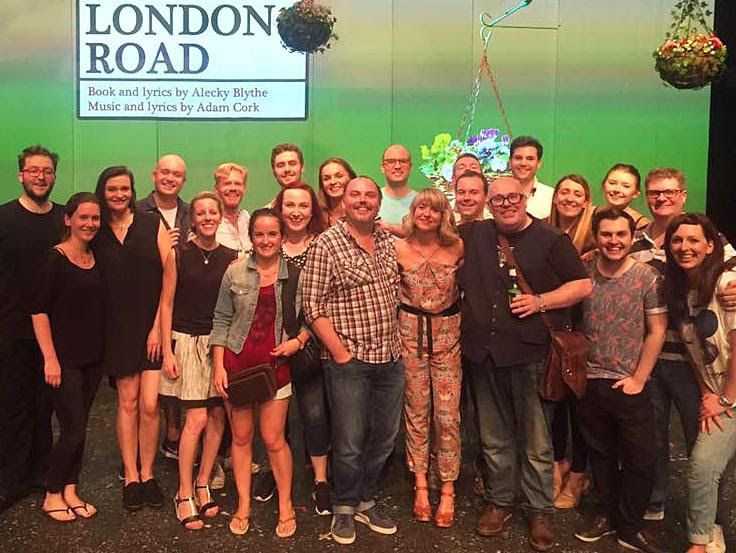 Alecky Blythe, plus original National Theatre London cast members Nick Holder and Michael Schaeffer, with the Sedos cast of London Road.