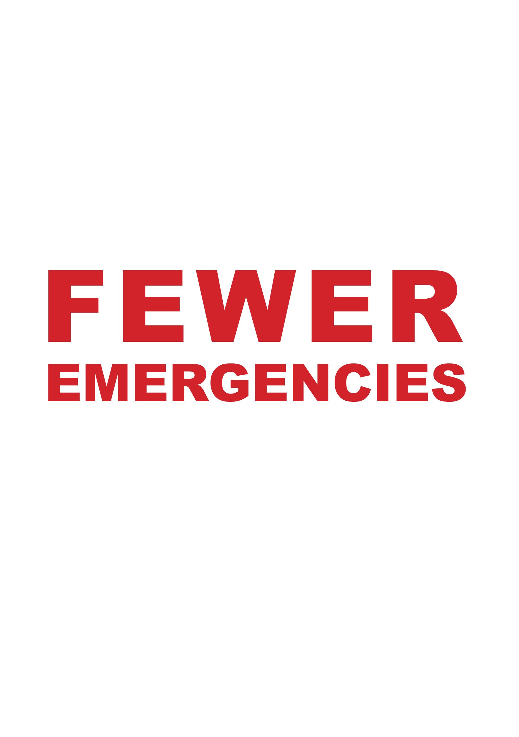 Fewer Emergencies flyer image