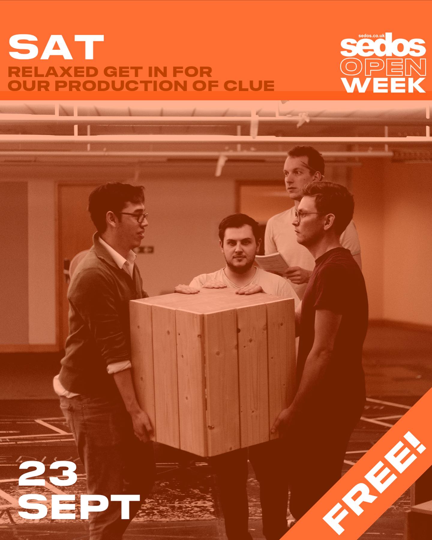Open Week: Relaxed Get-In for Clue