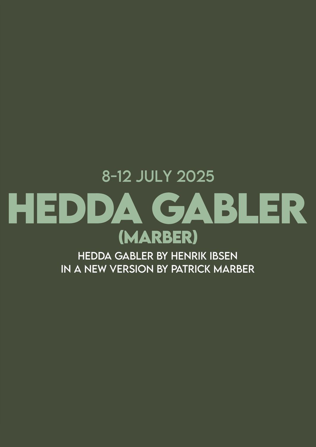 Hedda Gabler flyer image